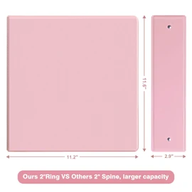 COMIX Standard 3 Ring Binder 2 inch with Clear View Cover, 2" Round Ring View Binder Holds 400 Sheets of US Letter Size Paper, 6 Pack (Multicolored)