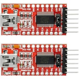 Podazz 2Pcs FT232RL 3.3V 5V FTDI USB to TTL Serial Adapter Module Mini Interface for Arduino