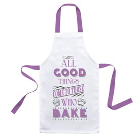The Leonardo Collection Slogan Kitchen Apron - All Good Things Come To Those Who Bake …