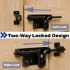 Black Heavy Duty Slide Bolt Gate Latch with Padlock Hole,