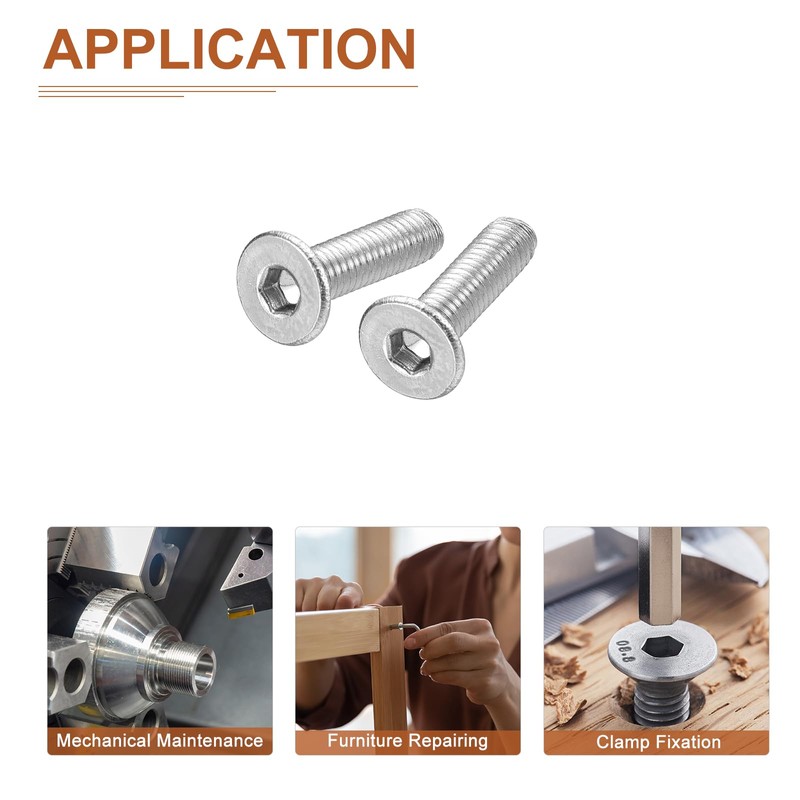 DTGN M3-0.5 x 12mm Flat Head Socket Cap Screws, 40
