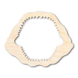 Unfinished Shark Jaw Shape | DIY Craft Cutout | up to 46" DIY 3" / 1/8"