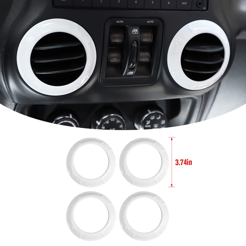 4PCS Center Console Dash Air Conditioner Vent Cover Trim Interior