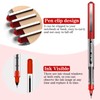 Red Rollerball Pens, 12 PCS Red Pens, 0.5mm Extra Fine