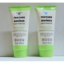 BOLERO TEXTURE + BOUNCE HAIR MASQUE Papaya Butter +Avocado ( 2 Tubes 5oz ea