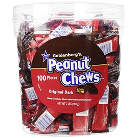 Original Dark Chocolate Goldenberg's Peanut Chews, 2 Lbs