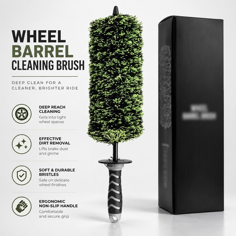 Car Wheel Rim Cleaning Brush for Vehicle Detailing – Ergonomic