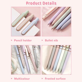 Afoxon Gel Pens, 5 Pcs 0.5mm Black Ink Pens Fine Point Smooth Writing Pens, High-End Series Pens for Journaling Note Taking, Cute Office School Supplies Gifts for Women Men