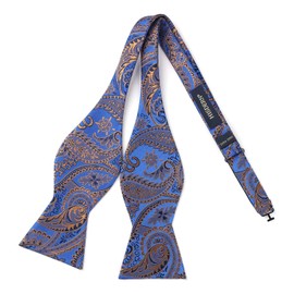 Hisdern Men's Braces, Wide Bow Tie and Pocket Handkerchief Set, Elastic and Adjustable Length in Various Designs - A14