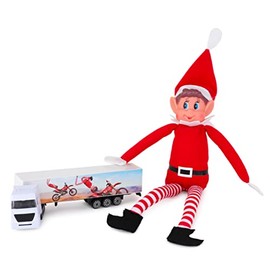 Elves Behavin Badly 12" Naughty Soft Body Vinyl Faced Elf Soft Toy & Die Cast Metal Elf Delivery Truck (1:32) - Christmas Novelties
