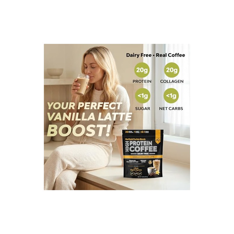Marigold Caf con Colgeno Rico en Protenas