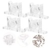 LALAFINA 20 Sets Transparent Cabinet Door Latches Drawer Front Clips