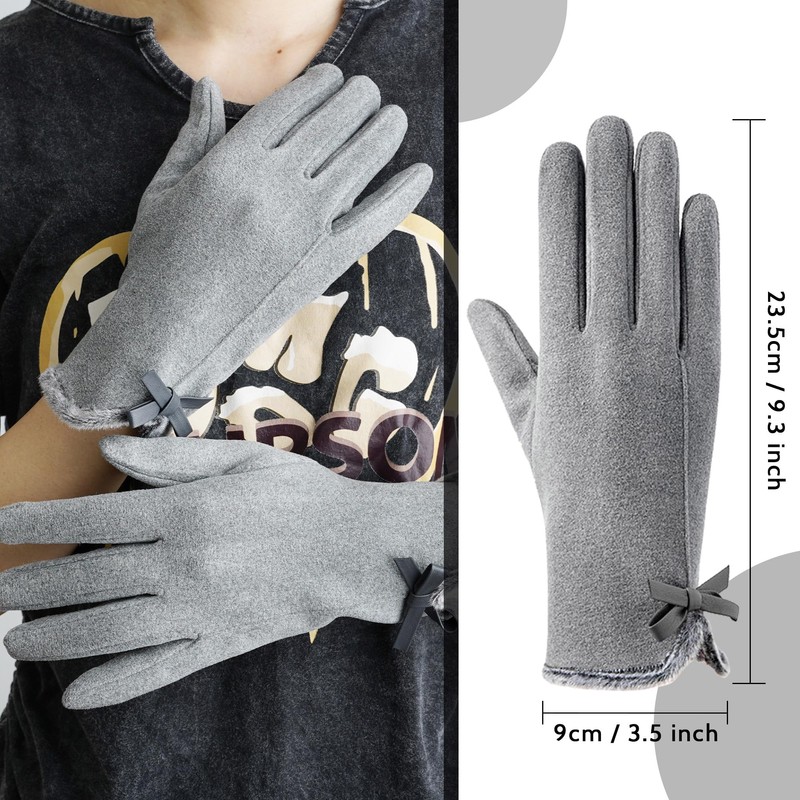 Vagasi Guanti da Donna Caldi antivento invernali touchscreen, Guanti caldi