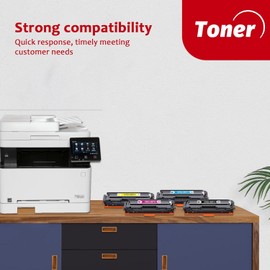 LOMENTICS 067 Toner Cartridges (4-Pack, Black/Cyan/Magenta/Yellow) - 067 Toner Cartridge Set Compatible 067 067H Works with MF656Cdw, MF654Cdw, MF653Cdw, LBP633Cdw, LBP632Cdw Printer