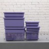 1/6 Scale Doll Storage Containers 6 With Lids Purple Bins
