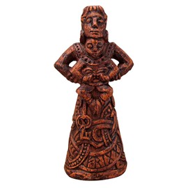 Norse Goddess of The Hearth Frigga Figurine - Wood Finish