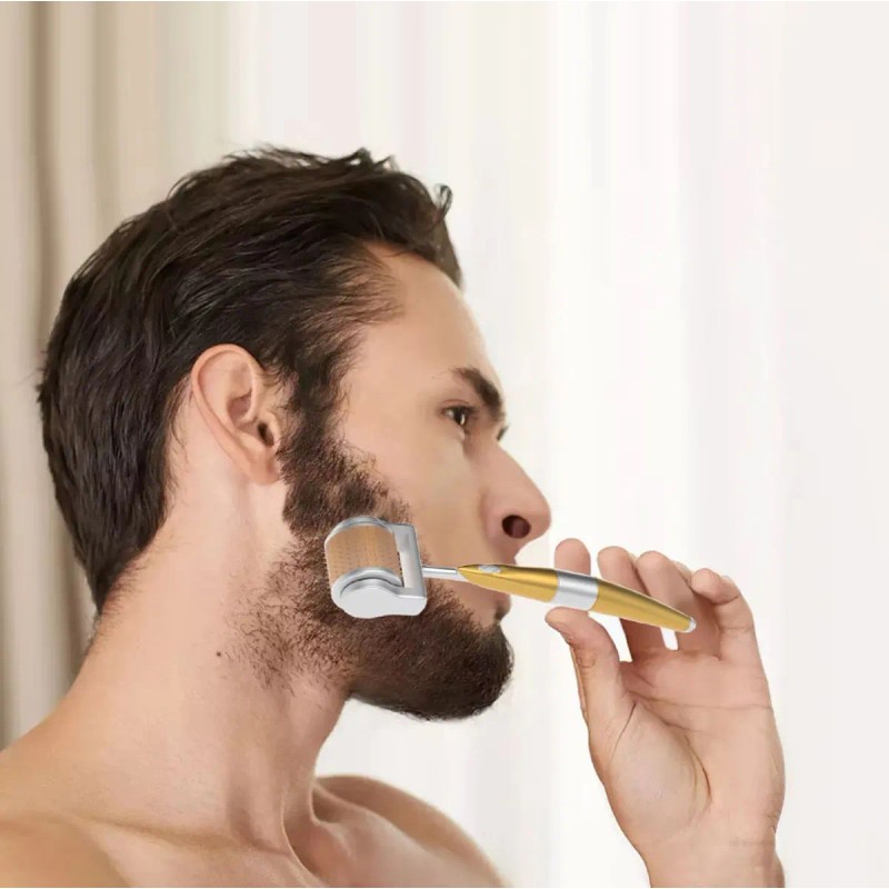 Rodillo Facial Dermaroller 192 Micro Agujas De Titanio 1mm