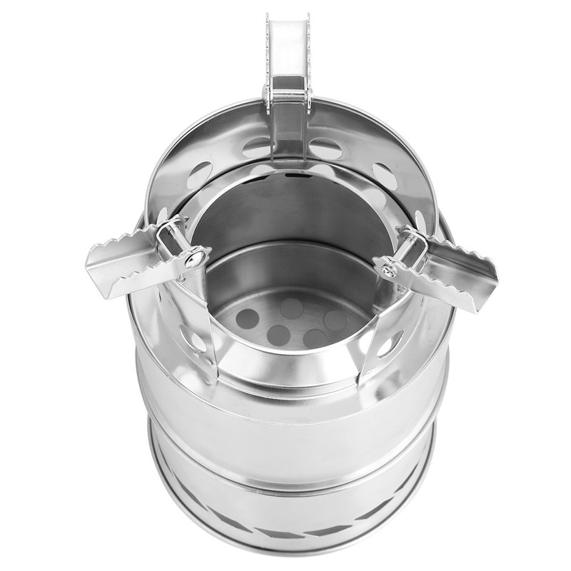 Outdoor Portable Folding Stainless Steel Detachable Picnic Camping Stove Cookware