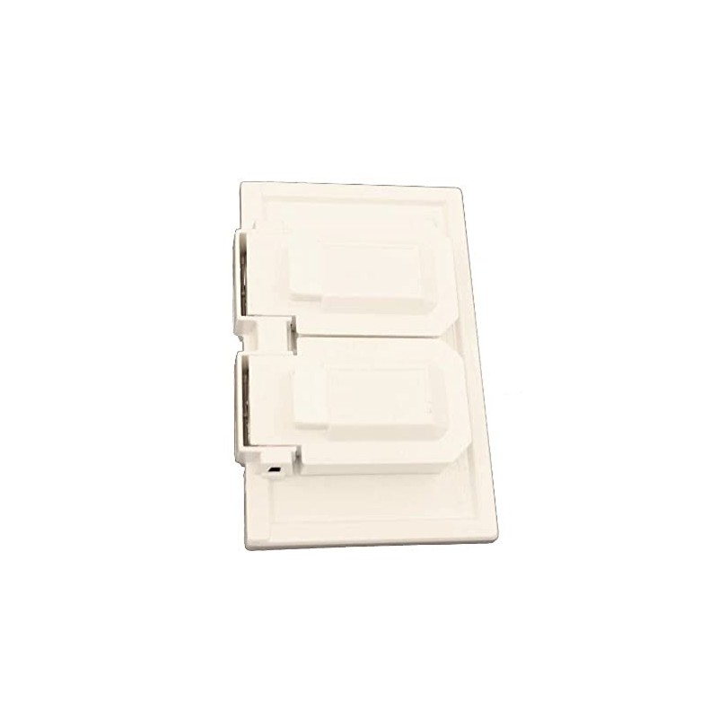 Leviton Cover, 1-Gang for Duplex Receptacles, Plastic Enclosure, Horizontal Mount,