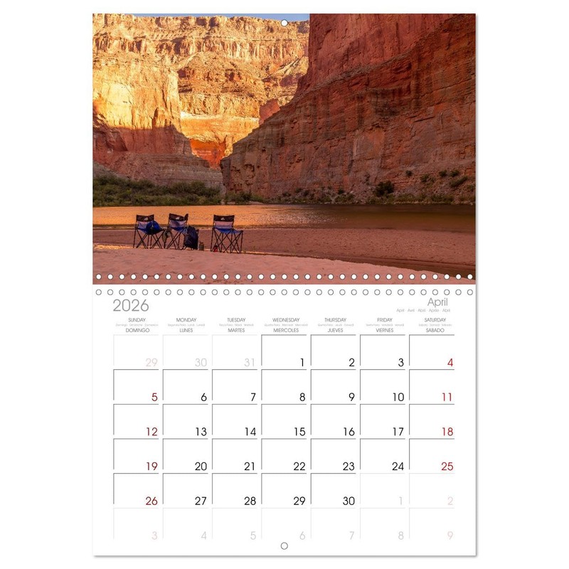 Colorado River Rafting im Grand Canyon (Monthly Wall Calendar 2026
