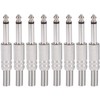 Greluma 8 pieces audio 1/4 inch TS mono plug, 6.35