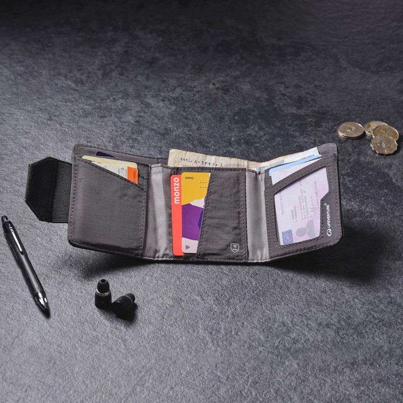 Lifeventure Trifold Wallet with RFID Protection - Wallet with Zip
