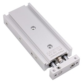 Heschen Dual Aluminum Air Cylinder CXSM 10-50 Guide Rod Plate Double Rod Guided Pneumatic Slide Bearing Cushioned 10mm Bore 50mm Stroke Double Acting