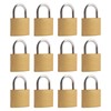 PINGEUI 12 Pack Small Brass Padlock, Padlocks with Keys, Mini