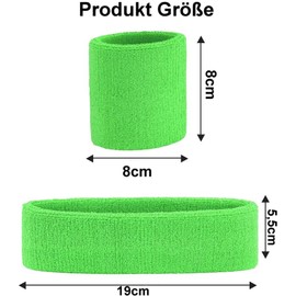 Hatstar 3-Piece Sweatband Set | Sweatbands for Wrist and Head | Headband for Men and Women (Green)