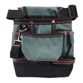 LELE LIFE Tool Belt, Electrician Tool Pouch 7 Pockets, Reinforced Work Tool Bag for Men with Belt Clip, Adjustable Utility Toolbelt for Carpenter Construction Gardening (Black)