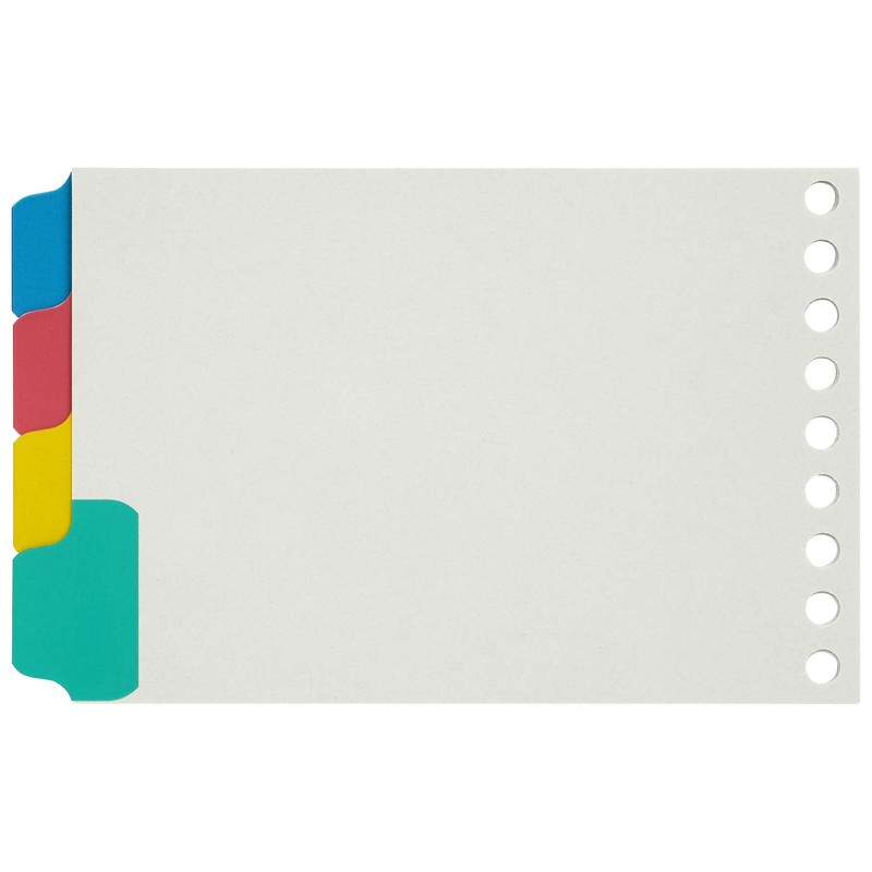 Maruman LT7004 Mini Tab Index Sheets, 9 Holes, 4 Sheets