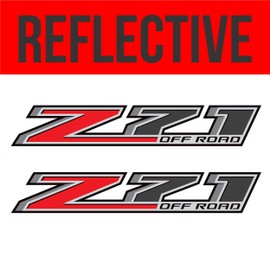 Z71 Off Road Decals for Chevy Silverado 2014-2018 Bedside Truck Stickers (Set of 2) (Reflective)