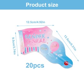 BDHYYM Pack of 20 Gender Reveal Confetti Cannon Blue, Confetti Gun Set, Confetti Cannon Biodegradable, for Gender Announcement, Baby Boy Girl Gender Reveal Party Supplies, Baby Shower Party (Blue)