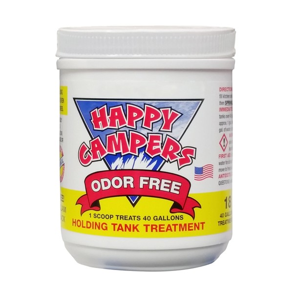 Happy Campers RV Toilet Treatment 18 - Extra Strength Odor Eliminator for Black and Gray Holding Tanks