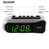 Sharp Digital Alarm Clock - Ascending Alarm Begins Faintly and