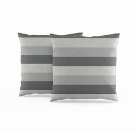 ggaimwf Striped Cushion Covers Grey Modern Art Cushion Classic Minimalist Continental Cushion Covers Linen Living Room Home Decor Sofa Bed Cushion Neutral Double Sided 40 x 40 cm Pack of 2
