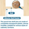 12-Pack Heavy-Duty Adhesive Shelf Brackets, Large Size Double Row Brackets,