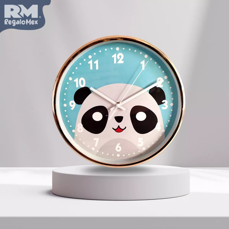 Rm Regalomex Reloj De Pared Análogo Diseño Con Panda Para