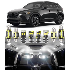 BMT xms Car Interior LED Light Replacement for Mazda CX-5 2013-2024,6000K Super Bright Interior Light Bulbs Package, 9pcs