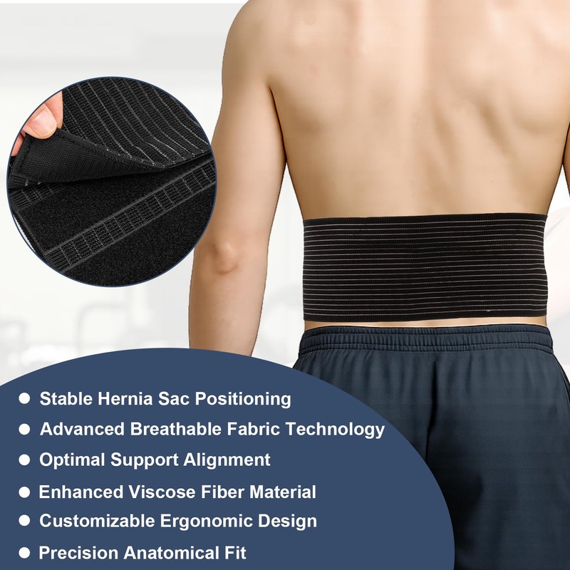 FDFuZhao Umbilical Hernia Belt for Men & Women, Abdominal Support