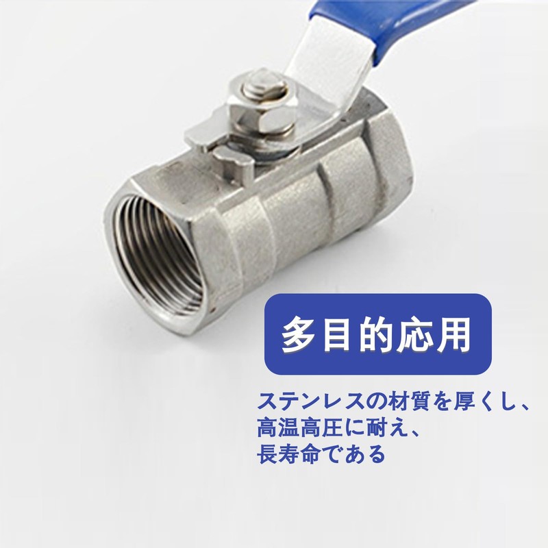 LOYELEY Ball Valve Set 3/4 PT 304 Stainless Steel Flow