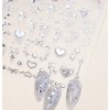Valentines 5D Embossed Heart Nail Art Stickers Romantic Sliver Heart