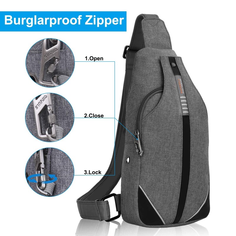Waterfly Anti-Theft Backpack Crossbody Sling Bag Small Multipurpose Daypack for