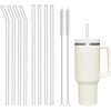 8 Pack Reusable Straws - 4 Long Glass Straws and