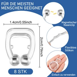 8pcs Nose Separator Snoring Clip, Snoring Stopper, Anti Snoring Nose Clip, Anti Snoring, Snoring, Snoring Stopper, Prevent Snoring, Sleep Clips for Relaxed Nights