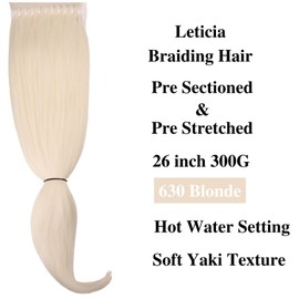 Braiding Hair Pre stretched Blonde Prestretched Pre sectioned Hypoallergenic Knotless Pre separated Ez Braid Yaki Texture