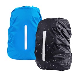 DFK Rain Cover for Outdoor Cycling Camping Hiking 2 Pack, 1 x blue + 1 x black., Modern