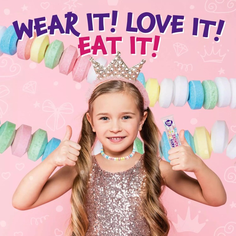 FUNTASTY Candy Necklaces - Party Favors - Fruit Flavors, Individually