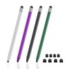 MEKO Touch Screen Stylus Pen 4 Pack (Black/Silver/Purple/Green)