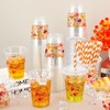ZCPTZ 50 Sets 12oz Fall Maple Leaf Clear Plastic Cups
